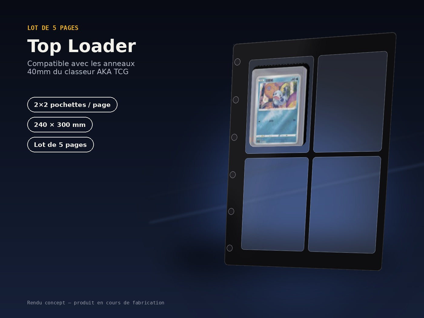 Lot de 5 pages Top Loader — AKA TCG